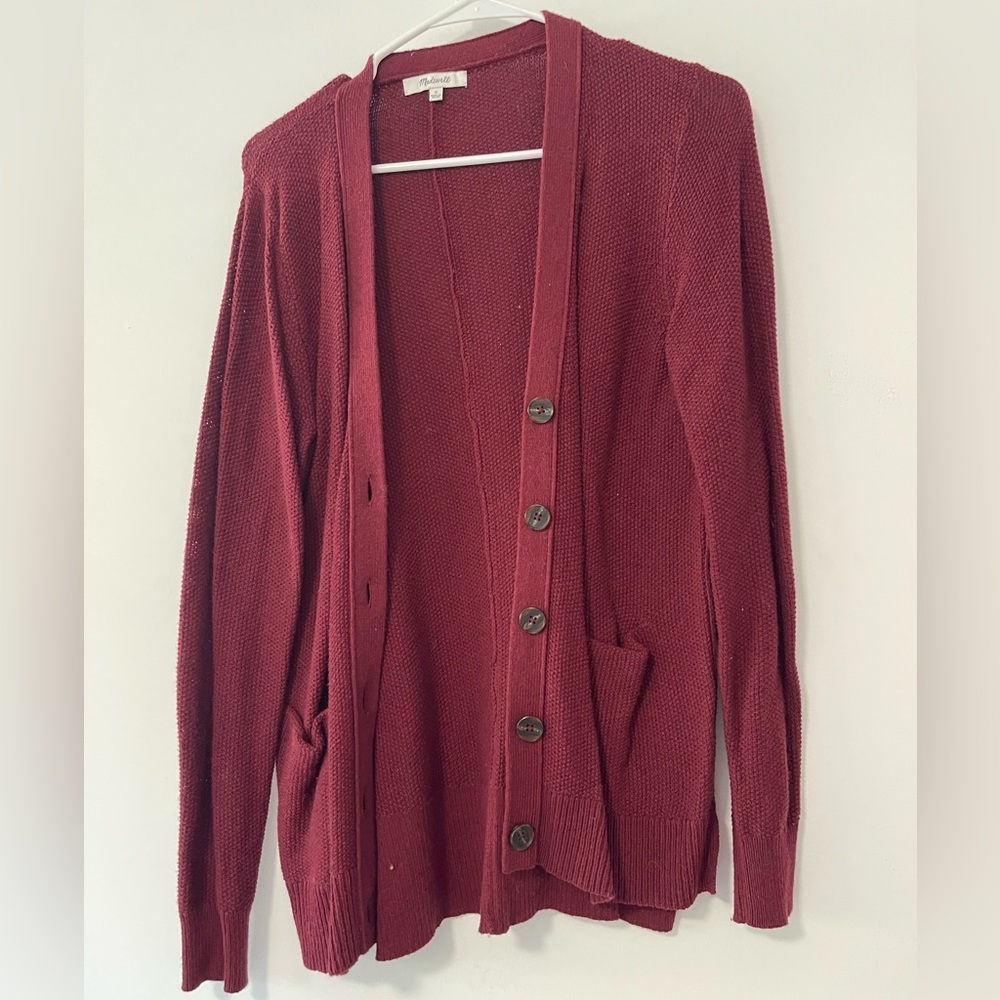 Madewell maroon sweater - size small